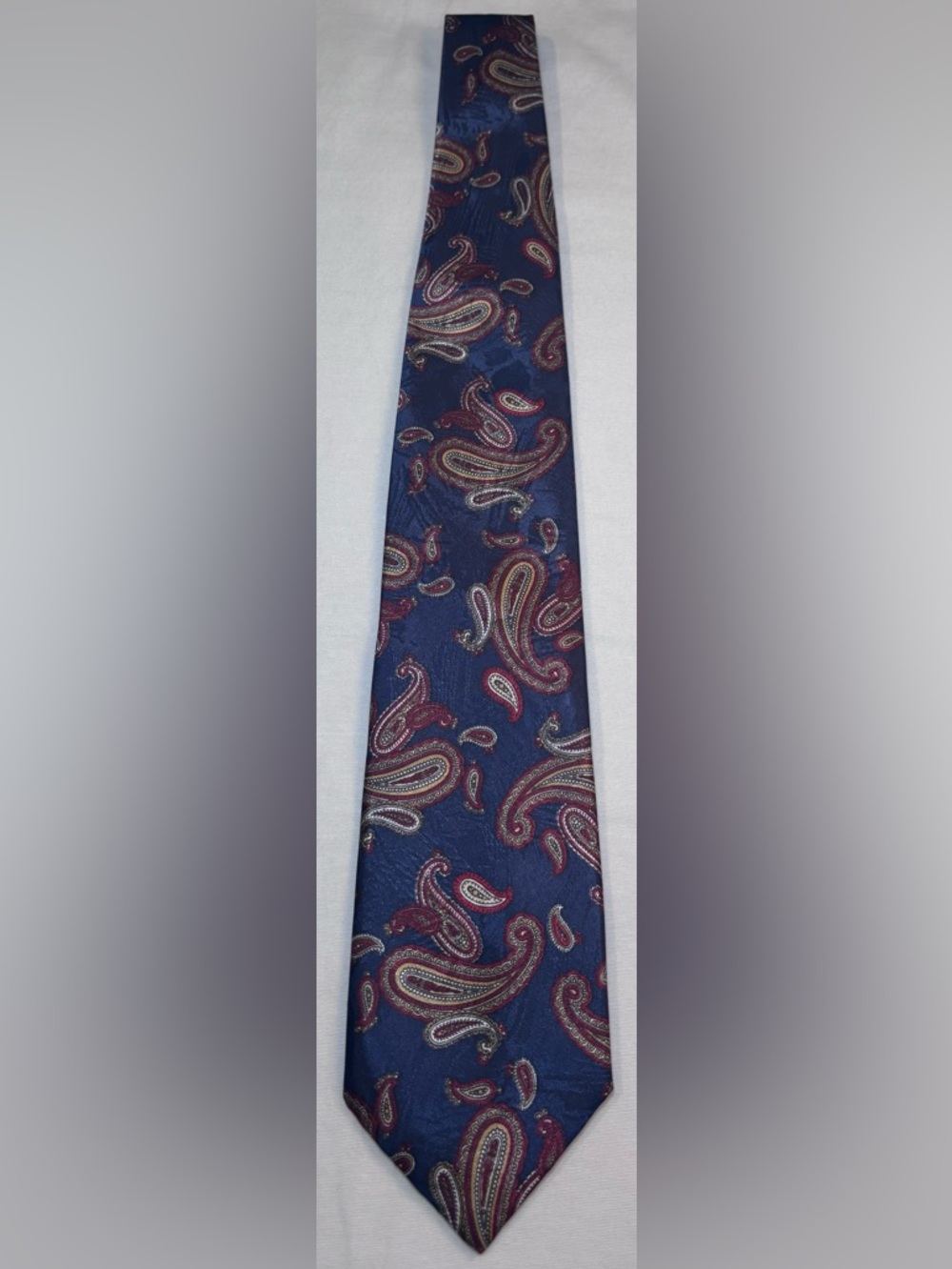 David Taylor Paisley Neck Tie Blue